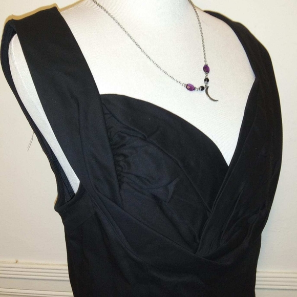 Lindy Bop Black Swing Dress Large  New - Picture 5 of 7